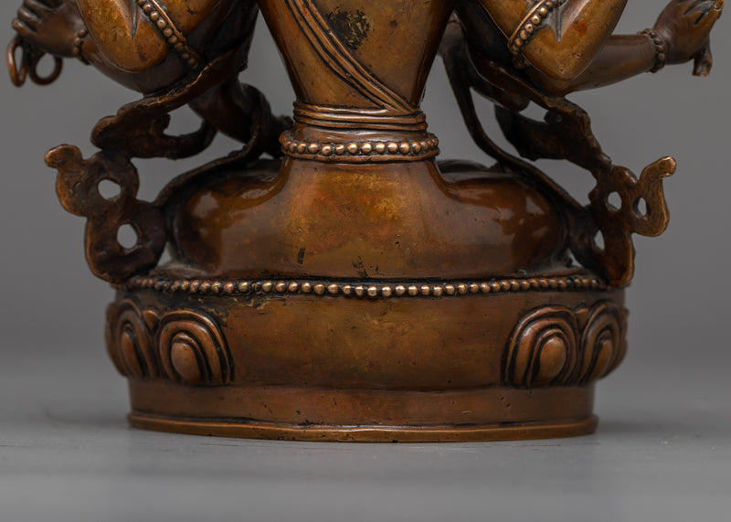 Bodhisattva Oxidized Statue | Embodiment of Compassion and Wisdom