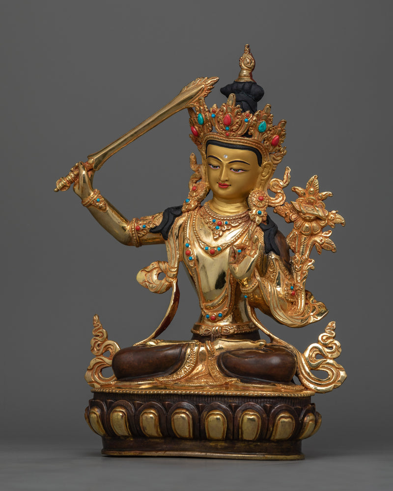 manjushri-adored-with-gemstones