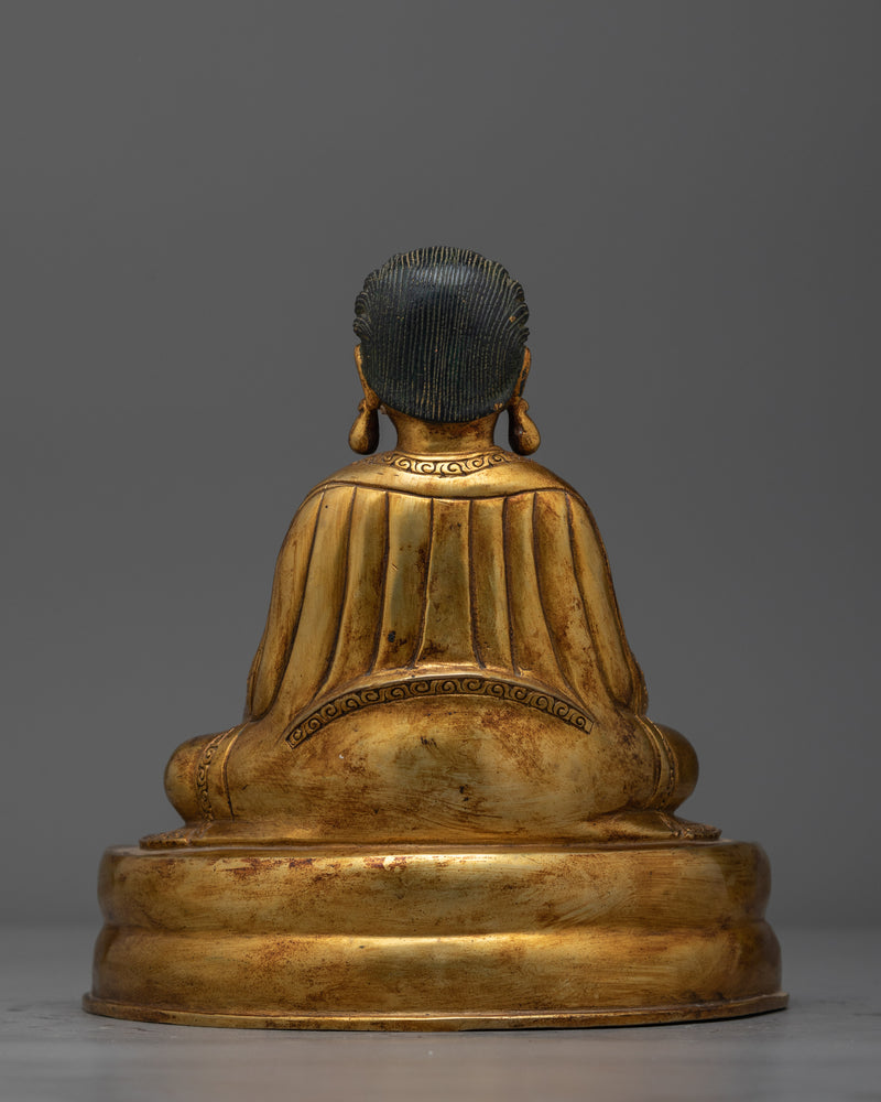 Kagyu Guru Marpa Gold-Gilded Statue | A Symbol of Foundational Buddhist Teachings