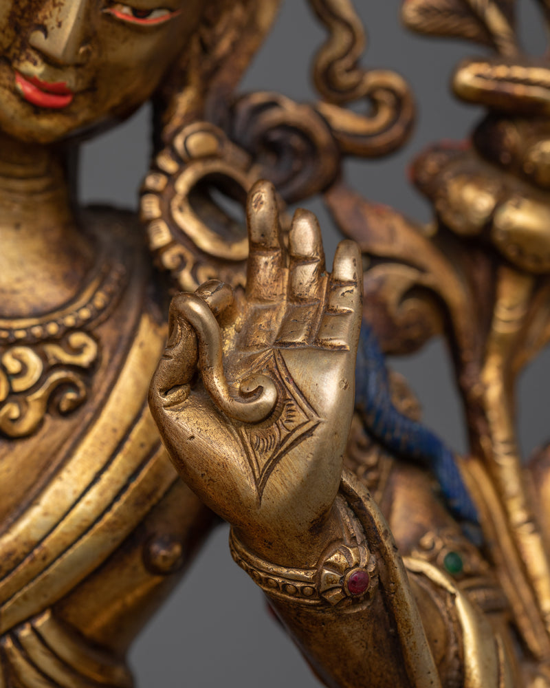 Simhanada Manjushri Antique Statue | A Roar of Wisdom and Power