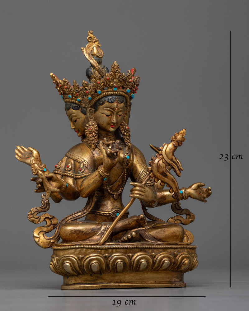 Maha Sitavati Antique Gold-Gilded Statue | A Symbol of Serenity and Wisdom