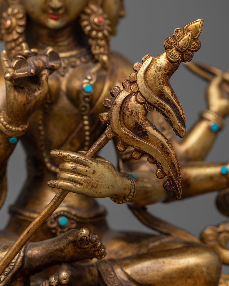 Maha Sitavati Antique Gold-Gilded Statue | A Symbol of Serenity and Wisdom