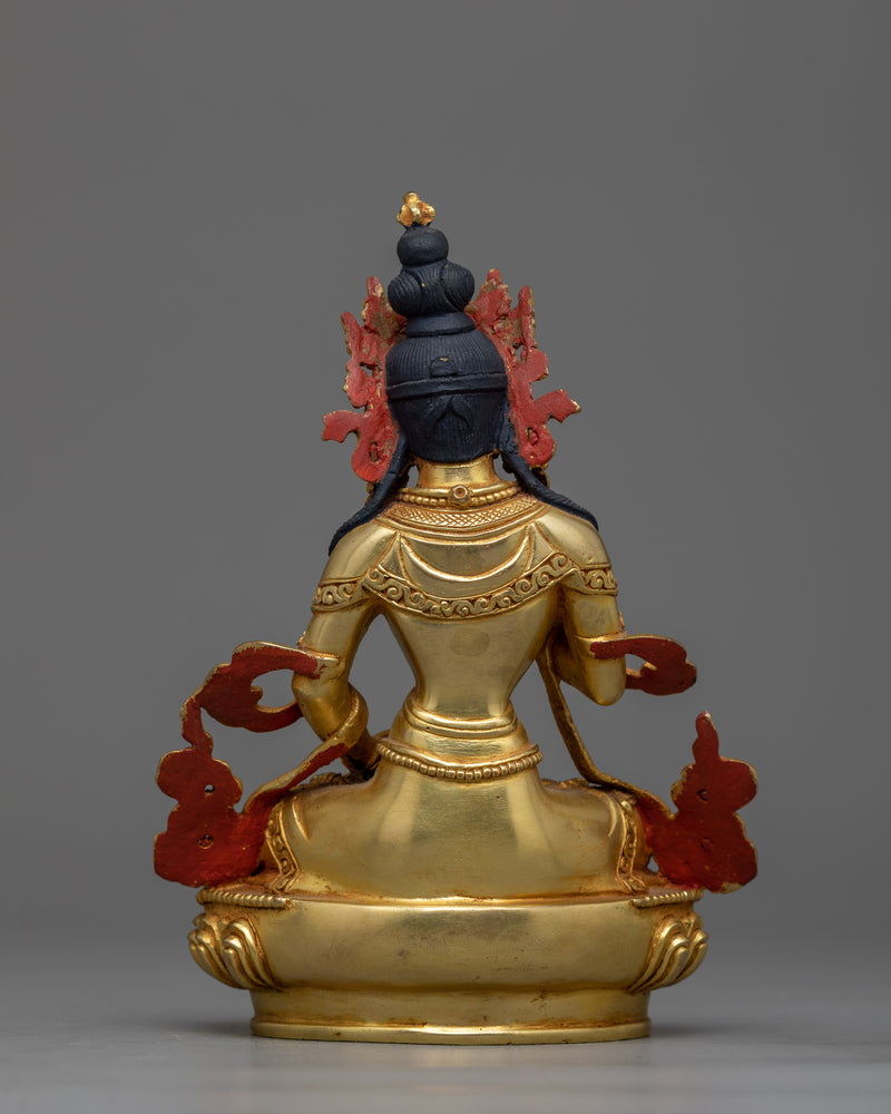 Vajrasattva Gold-Gilded 15cm Statue | A Symbol of Purification and Enlightenment