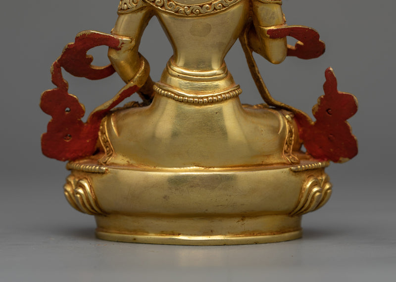 Vajrasattva Gold-Gilded 15cm Statue | A Symbol of Purification and Enlightenment