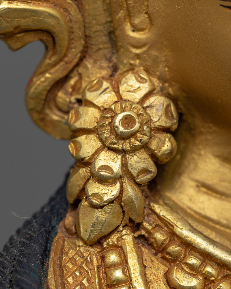 Vajrasattva Gold-Gilded 15cm Statue | A Symbol of Purification and Enlightenment