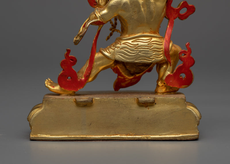 Vajrapani 24K Gold Electroplated Statue | Guardian of Strength and Protection