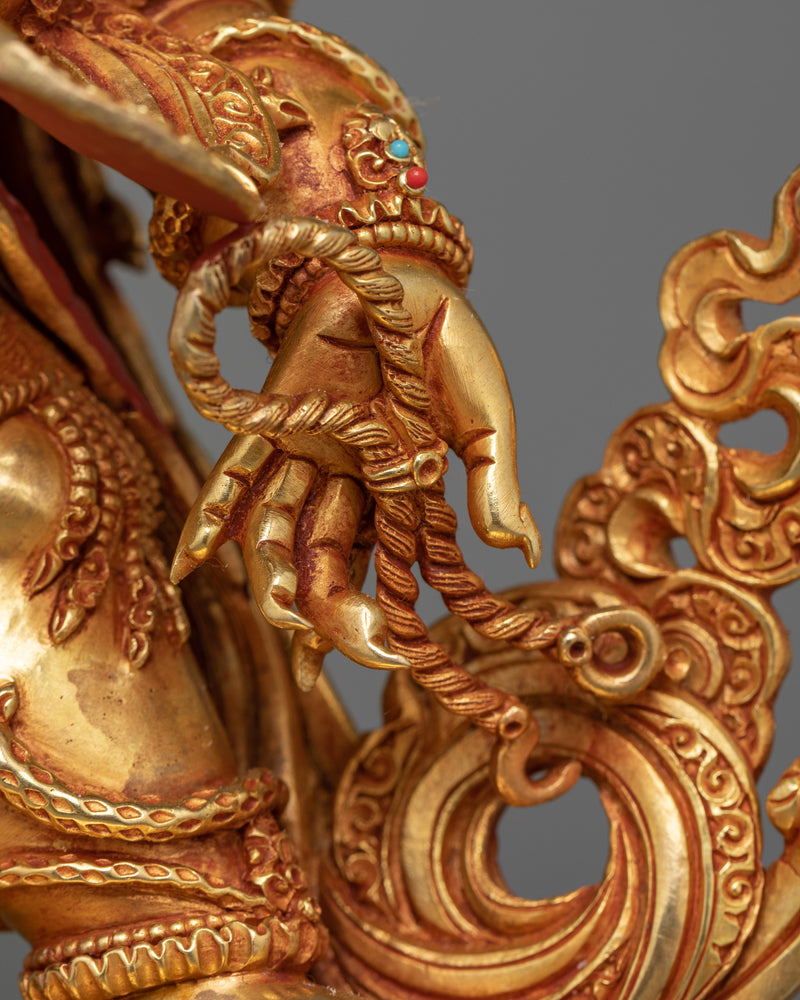 Six-Armed Mahakala Gold-Gilded Statue | A Symbol of Protection and Power