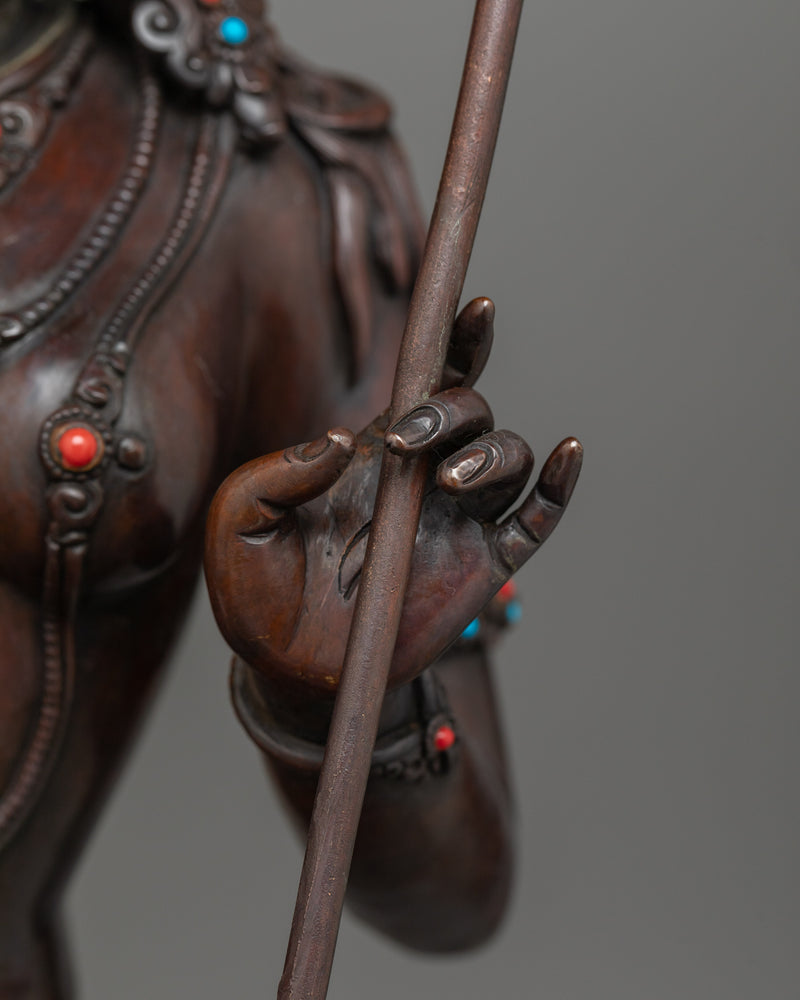 Dukar Beautiful Darken Oxidized Statue | A Symbol of Protection and Serenity