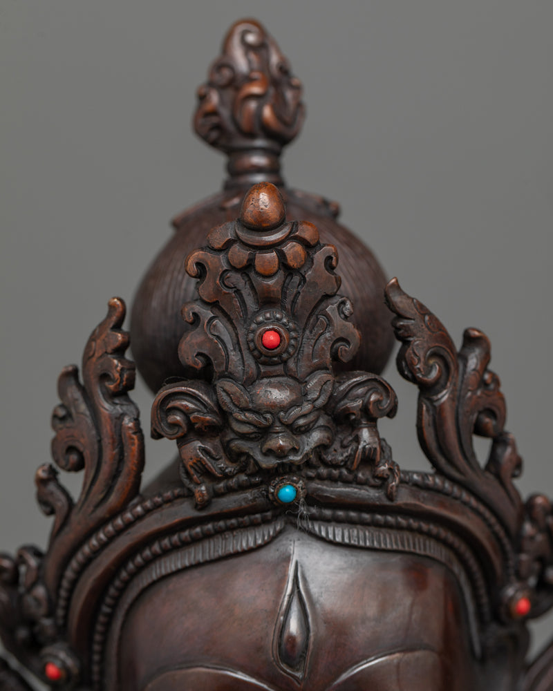 Dukar Beautiful Darken Oxidized Statue | A Symbol of Protection and Serenity