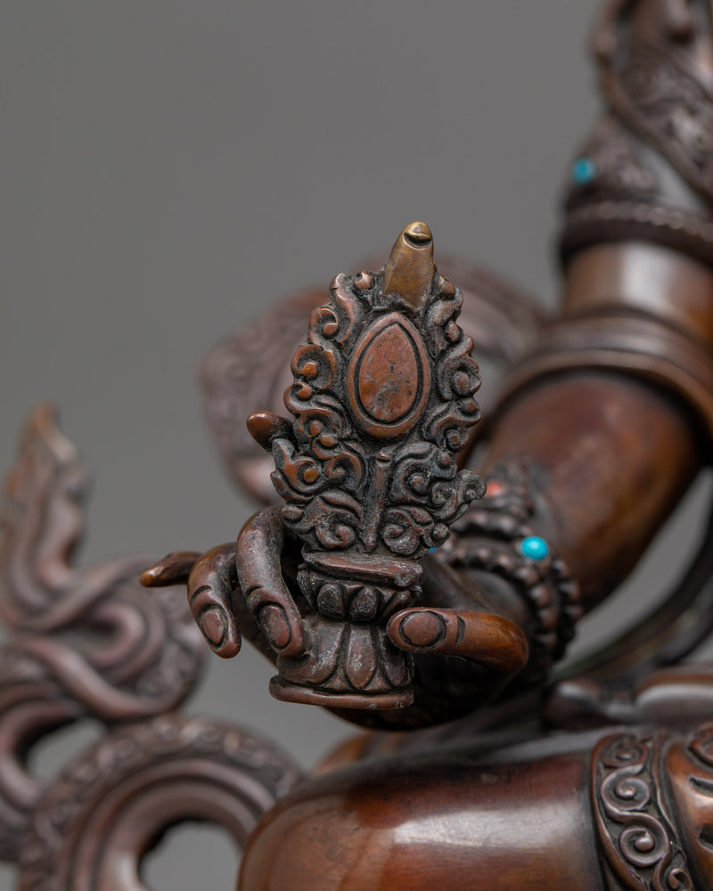 Darken Oxidized Dukar Statue | A Symbol of Protection and Serenity