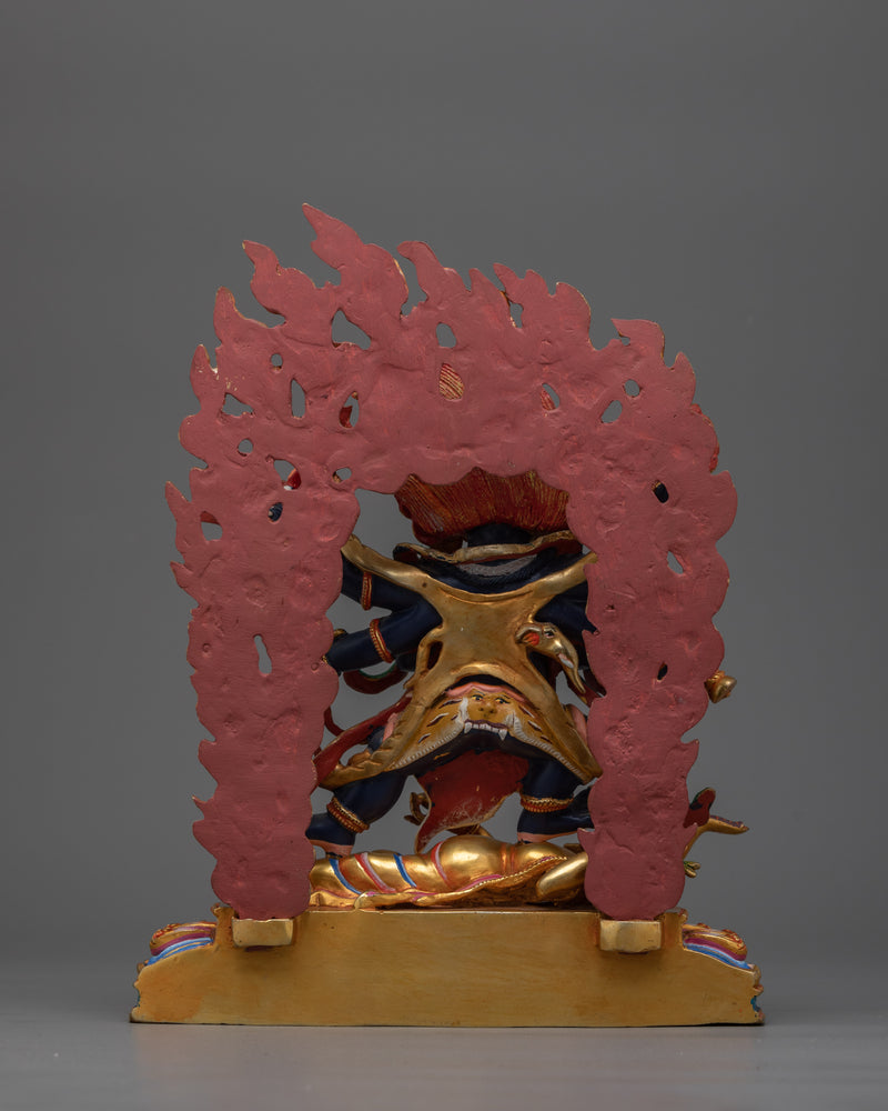 Six-Arms Mahakala Handcrafted Statue | A Beacon of Sacred Power