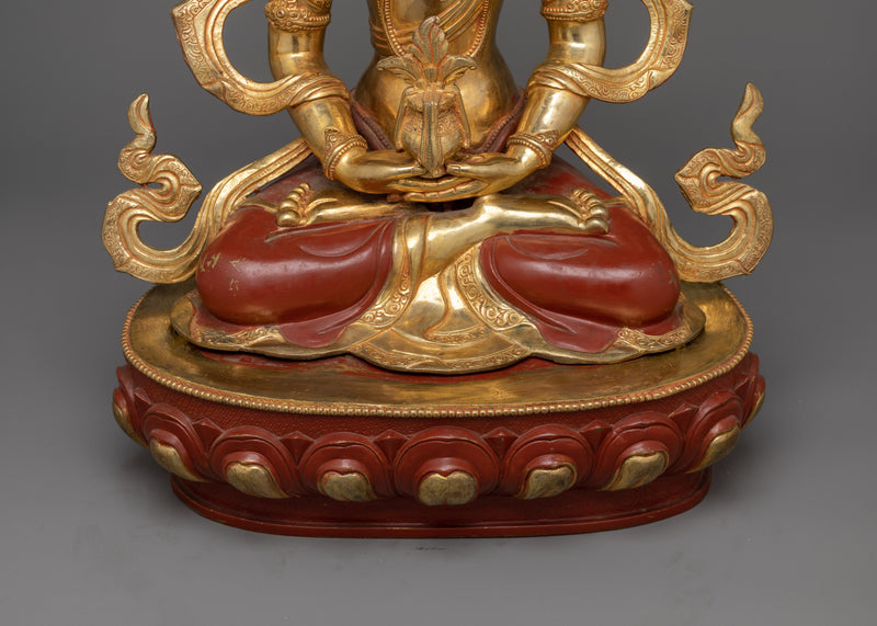 Longevity Buddha Amitayus 49cm Statue | Symbol of Long Life and Healing