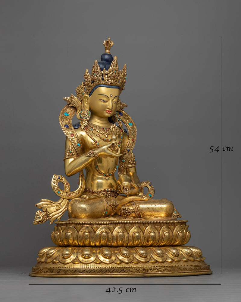 Vajrasattva 24K Gold Gilded 54cm Statue | A Superb Work of Purity and Enlightenment