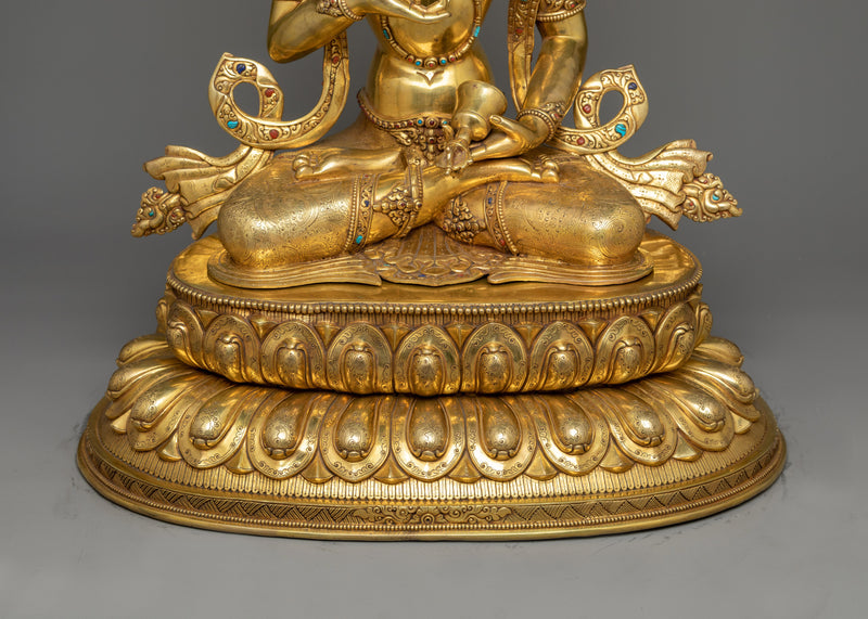 Vajrasattva 24K Gold Gilded 54cm Statue | A Superb Work of Purity and Enlightenment