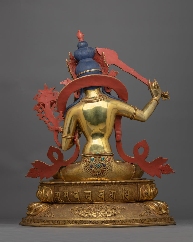 Insightful Wisdom Deity Manjushri Statue | Embodiment of Knowledge and Enlightenment