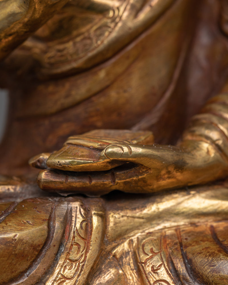 Tsong Khapa with Two Disciples Statue | Embodiment of Wisdom and Spiritual Guidance