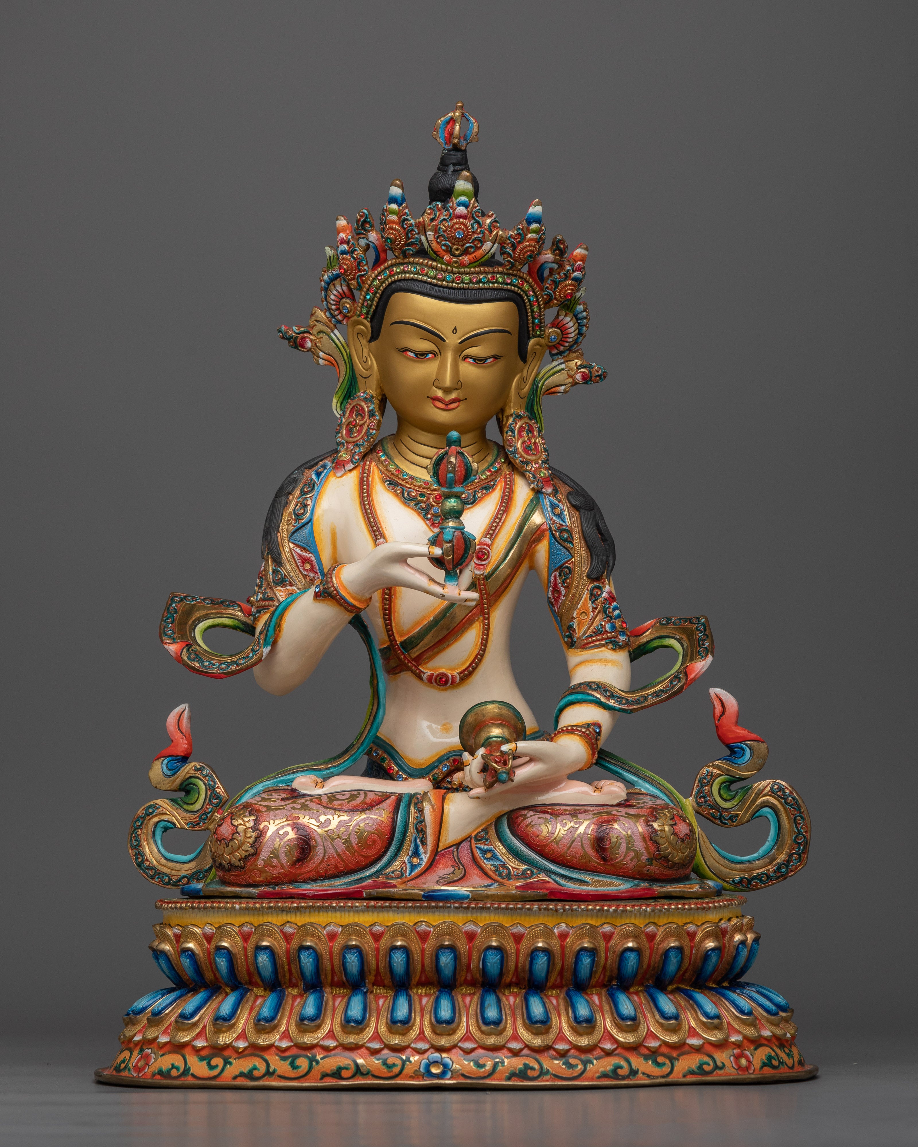 Vajrasattva White Colored Statue | Embodiment of Purity and Enlightenm