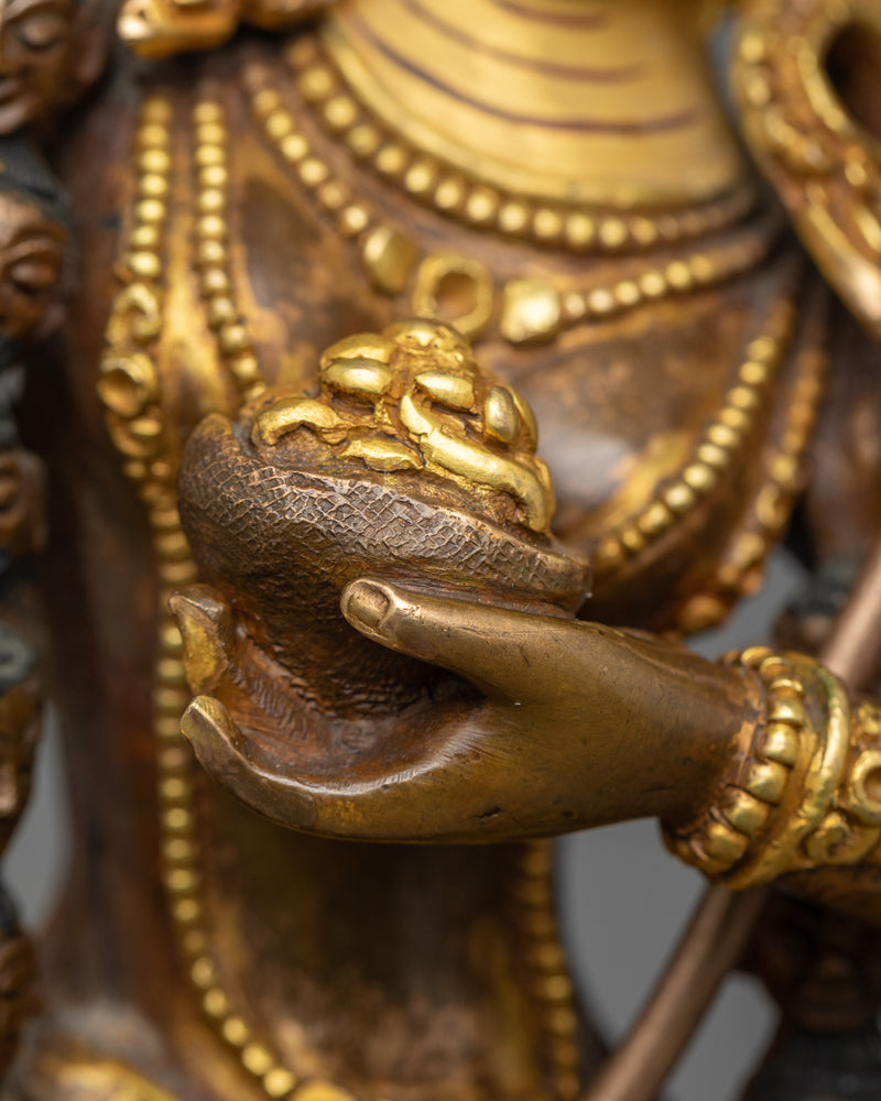 Dorje Phagmo Gold Gilded Oxidized Statue | Embodiment of Feminine Wisdom and Power