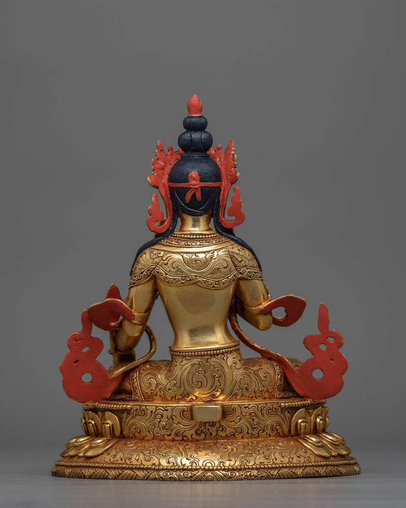 Kshitigarbha Gold Gilded Statue | Beacon of Compassionate Vows