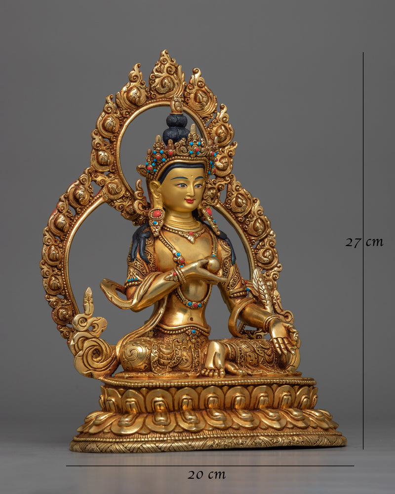 Kshitigarbha Gold Gilded Statue | Beacon of Compassionate Vows