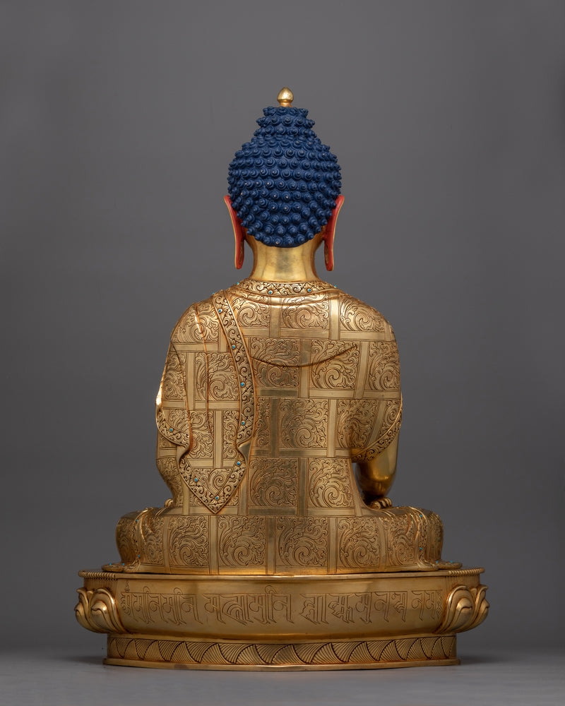 Shakyamuni Buddha 58cm Gold-Gilded Statue | A Beacon of Enlightenment