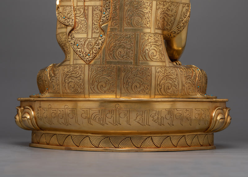 Shakyamuni Buddha 58cm Gold-Gilded Statue | A Beacon of Enlightenment