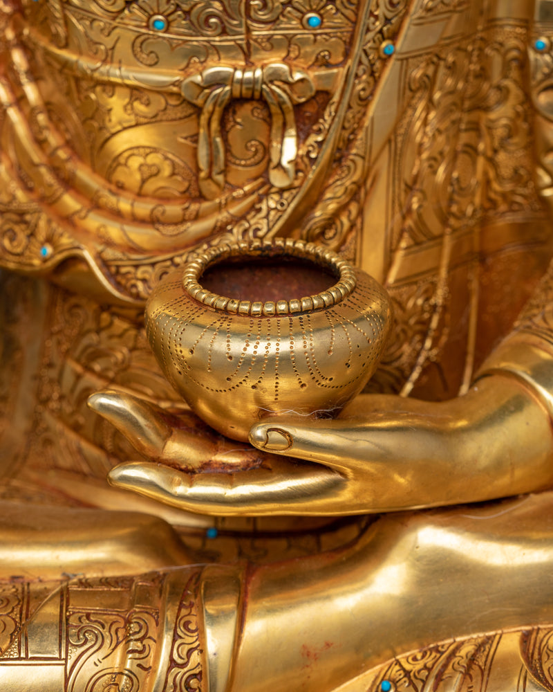 Shakyamuni Buddha 58cm Gold-Gilded Statue | A Beacon of Enlightenment