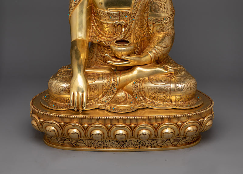 Shakyamuni Buddha 58cm Gold-Gilded Statue | A Beacon of Enlightenment