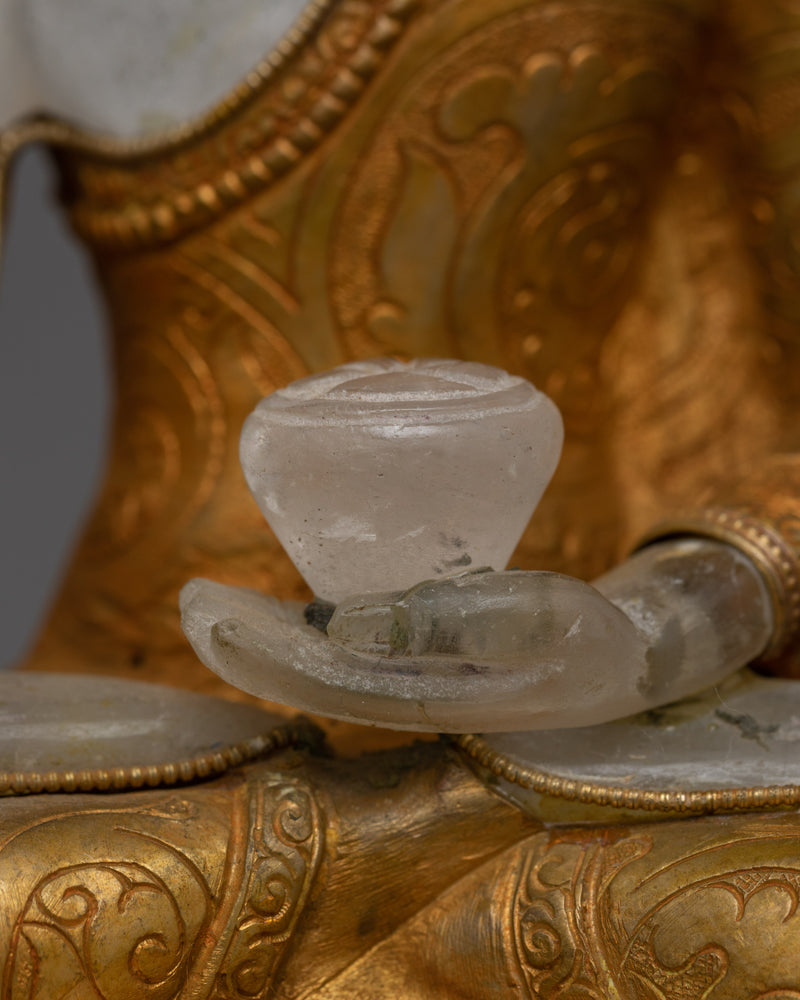 Shakyamuni Buddha Crystal Body Statue | Illumination of Enlightenment