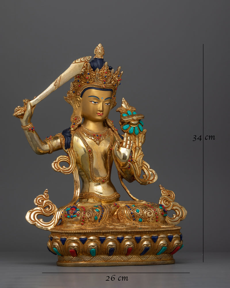 Manjushri Insight-Knowledge Statue | Beacon of Wisdom and Understanding