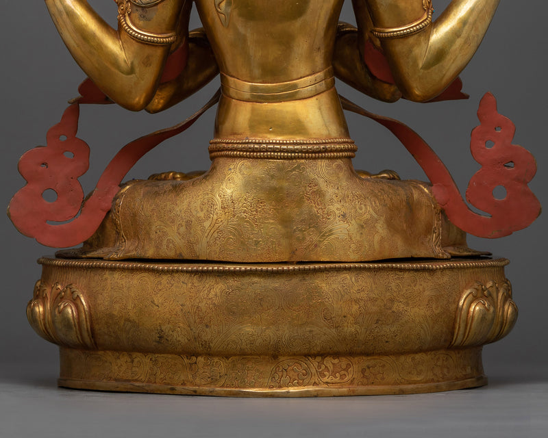 Serene Chenrezig Handcrafted Statue | Compassion in Every Detail