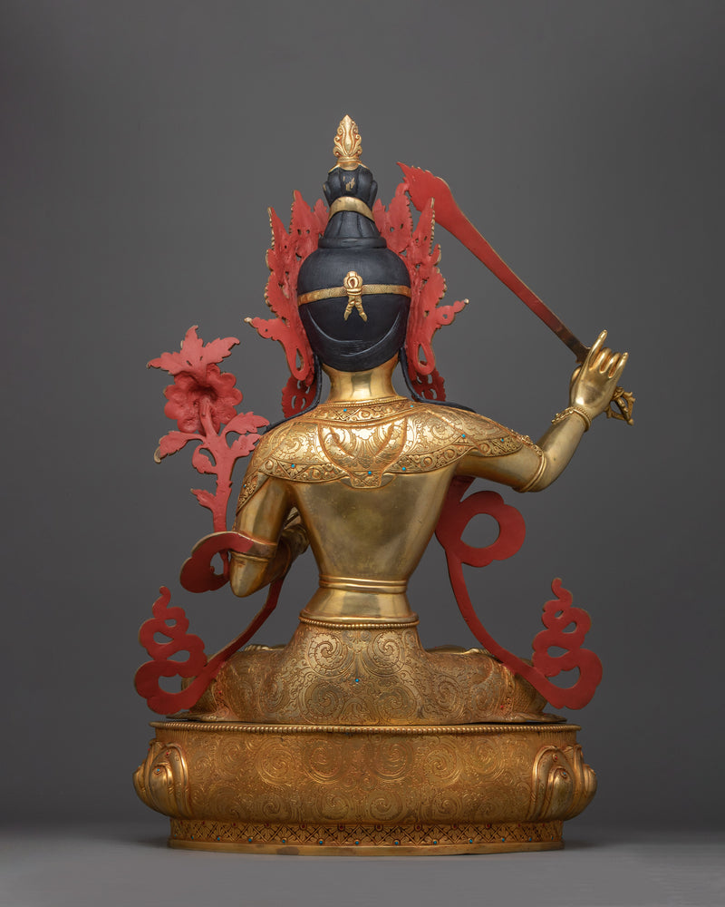 Insight-Wisdom Deity Manjushri 66cm Statue | Beacon of Enlightened Knowledge