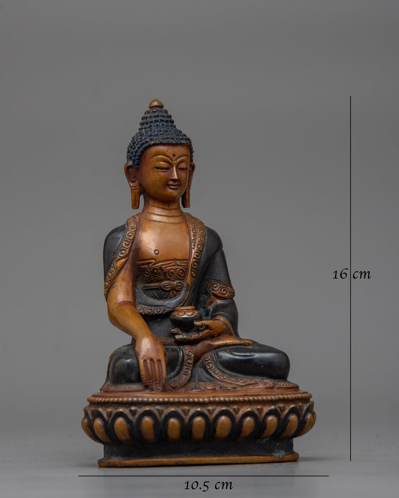 Shakyamuni Buddha Small-16cm-Oxidized Statue | Essence of Tranquility