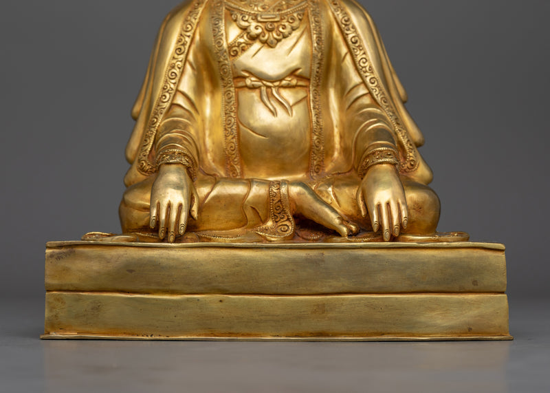 Three Kagyu Masters | Handcrafted Gold Gilded Statue Set