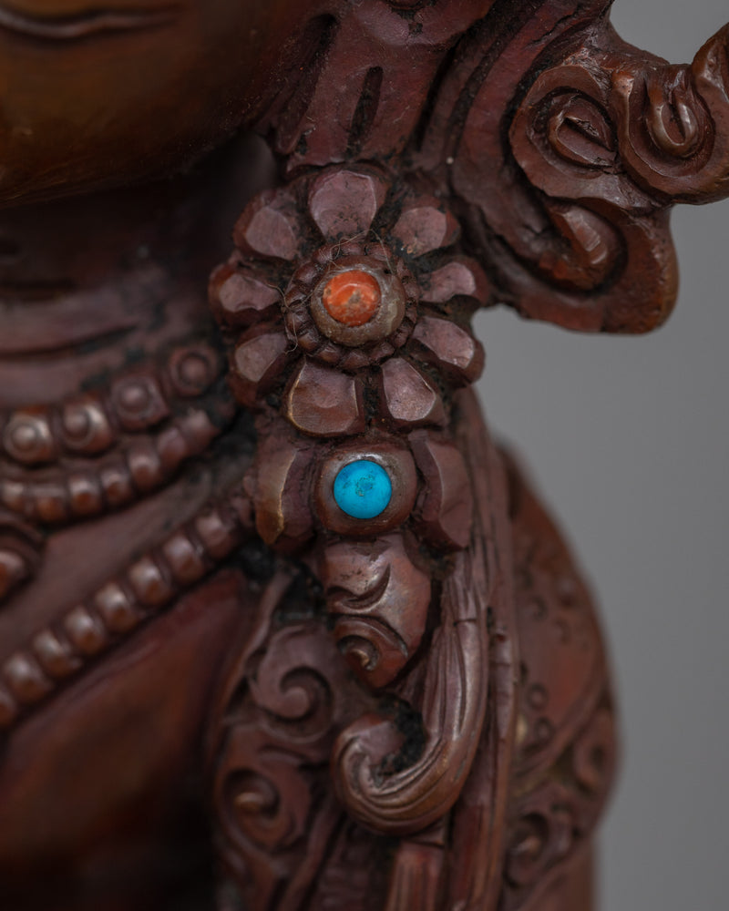 Vajrasattva Purity Deity in Oxidized Statue | Handcrafted Symbol of Purity