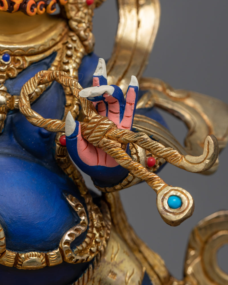 Heruka Vajrapani Sapphire Blue Colored Statue | Handcrafted Symbol of Power