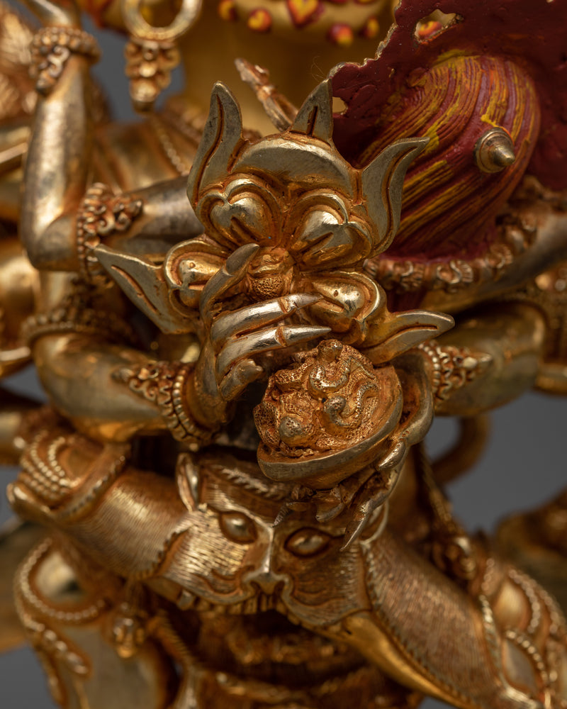 Hayagriva with His Consort Statue | Handcrafted Symbol of Protection and Power