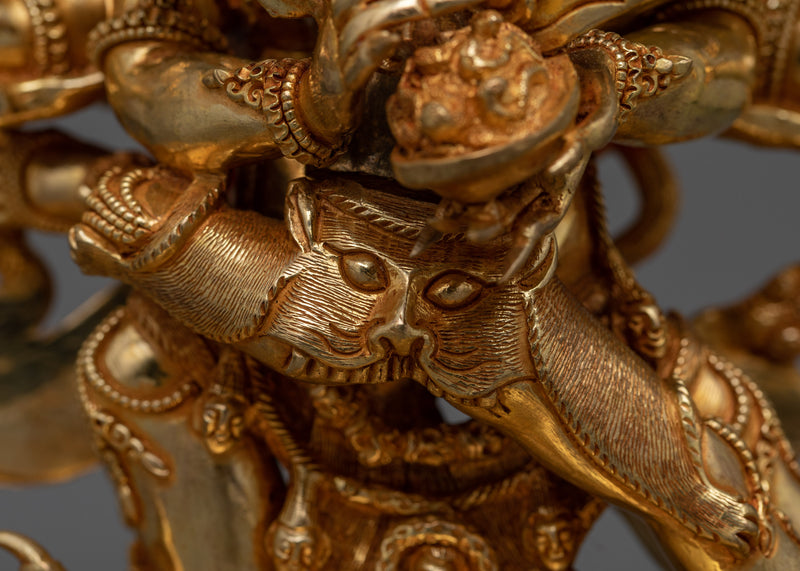 Hayagriva with His Consort Statue | Handcrafted Symbol of Protection and Power