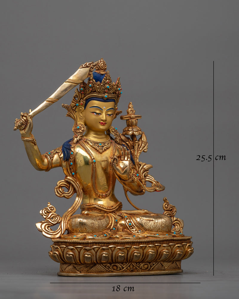 Manjushri A Tibetan Handcrafted Statue | Symbol of Wisdom