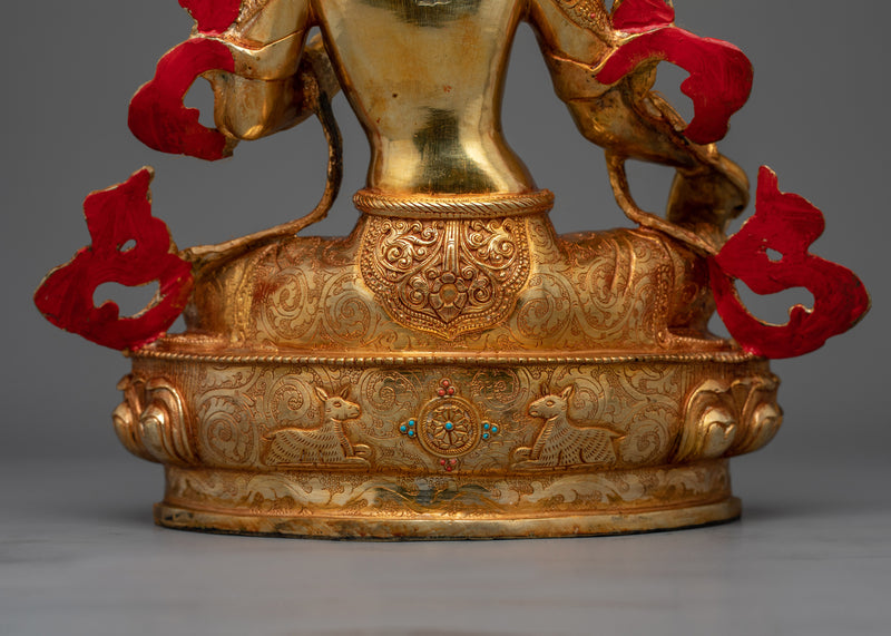 Green Tara Statue Handcrafted in Nepal | Symbol of Compassion and Protection