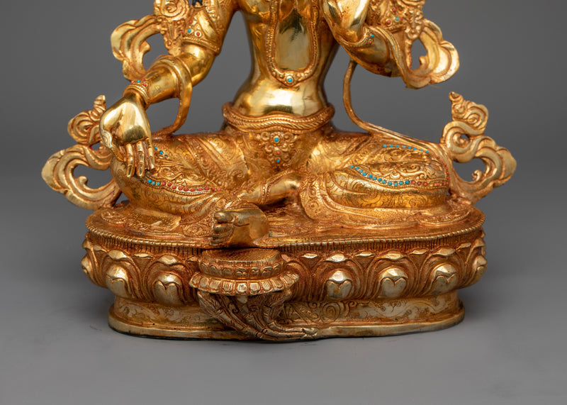 Green Tara Statue Handcrafted in Nepal | Symbol of Compassion and Protection