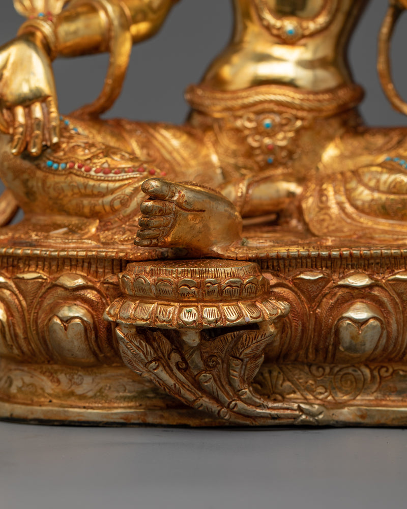 Green Tara Statue Handcrafted in Nepal | Symbol of Compassion and Protection