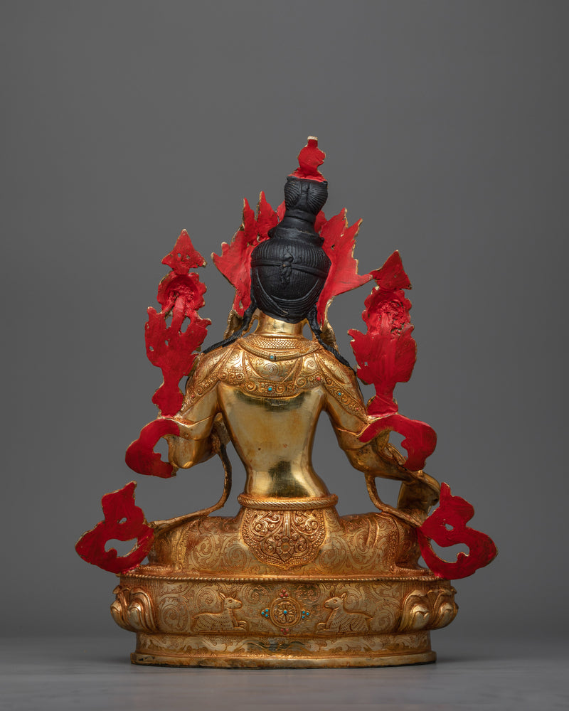 Green Tara Statue Handcrafted in Nepal | Symbol of Compassion and Protection