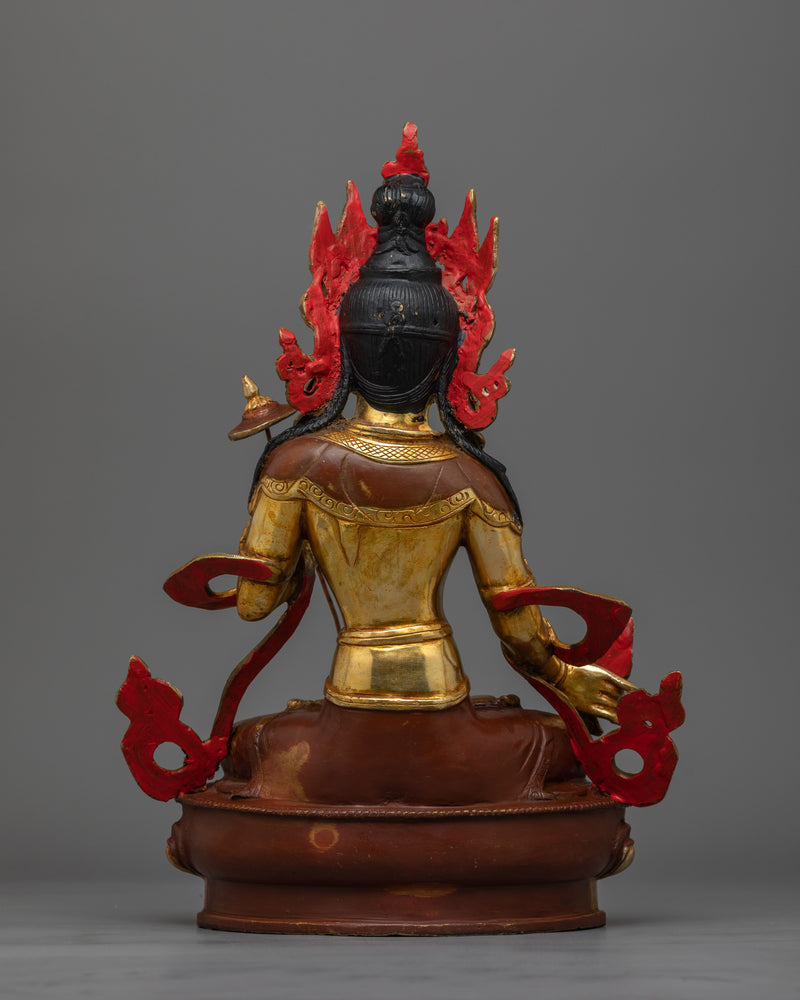 Dukar Gold Gilded Oxidized Statue | Guardian of Wisdom and Protection