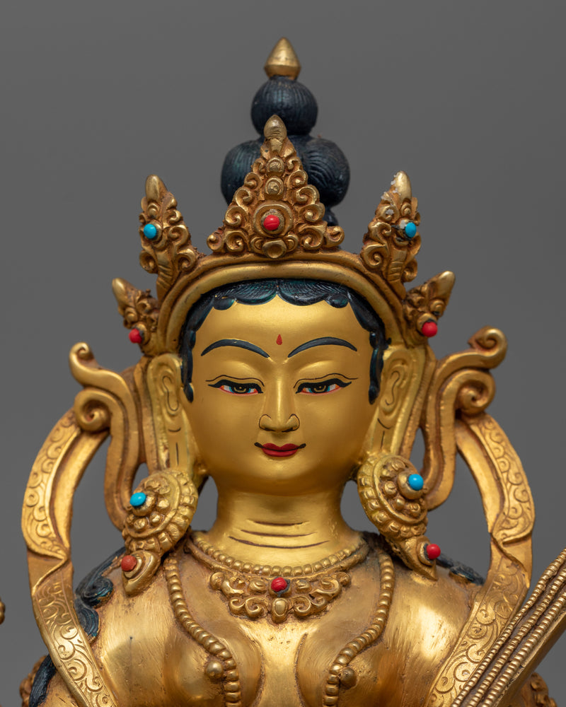 shri-saraswoti-gold-gilded