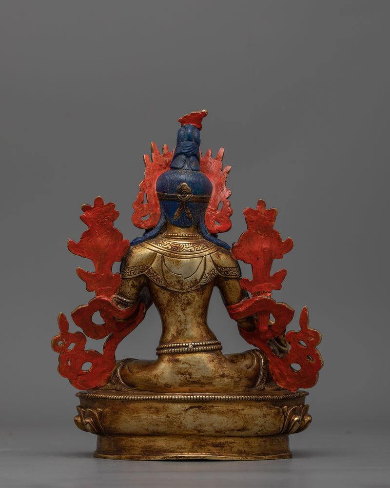 Green Tara Antique Touch Statue | Symbol of Active Compassion