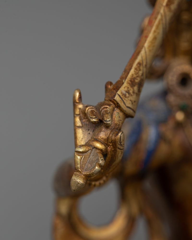 Manjushri Antique Touch Statue | Beacon of Wisdom and Insight