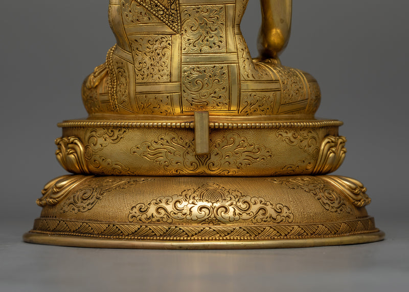 Shakyamuni Buddha 38cm Gold Gilded Statue | Icon of Enlightenment