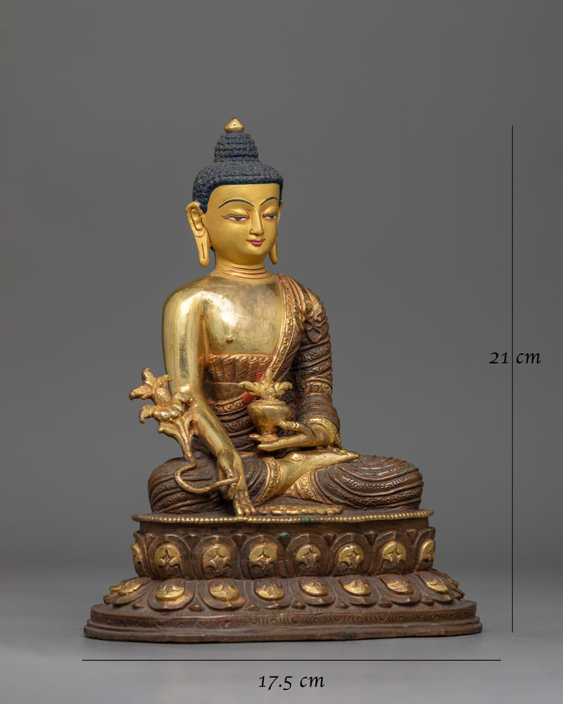 Medicine Buddha Healing Buddha 21cm Statue | Beacon of Health and Healing