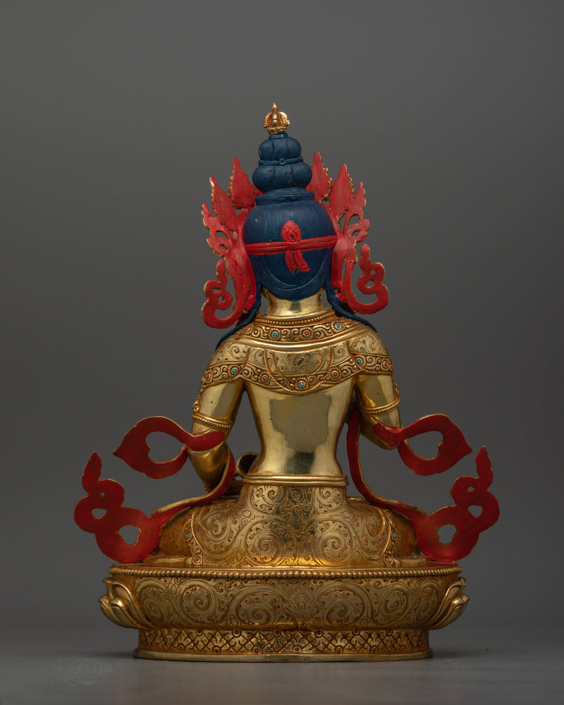 Vajrasattva Handmade Gold-Gilded Statue | Symbol of Purification